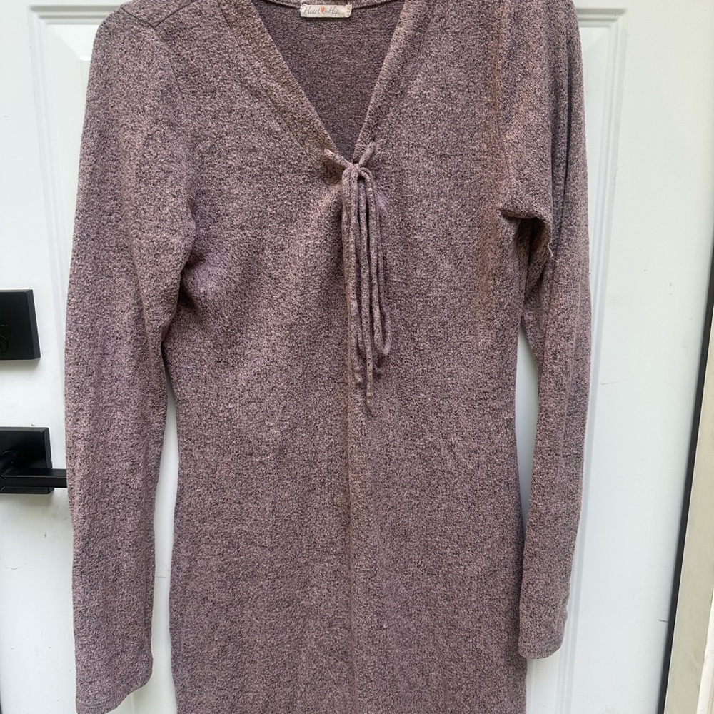 Heart Hips Gray Knit Sweater